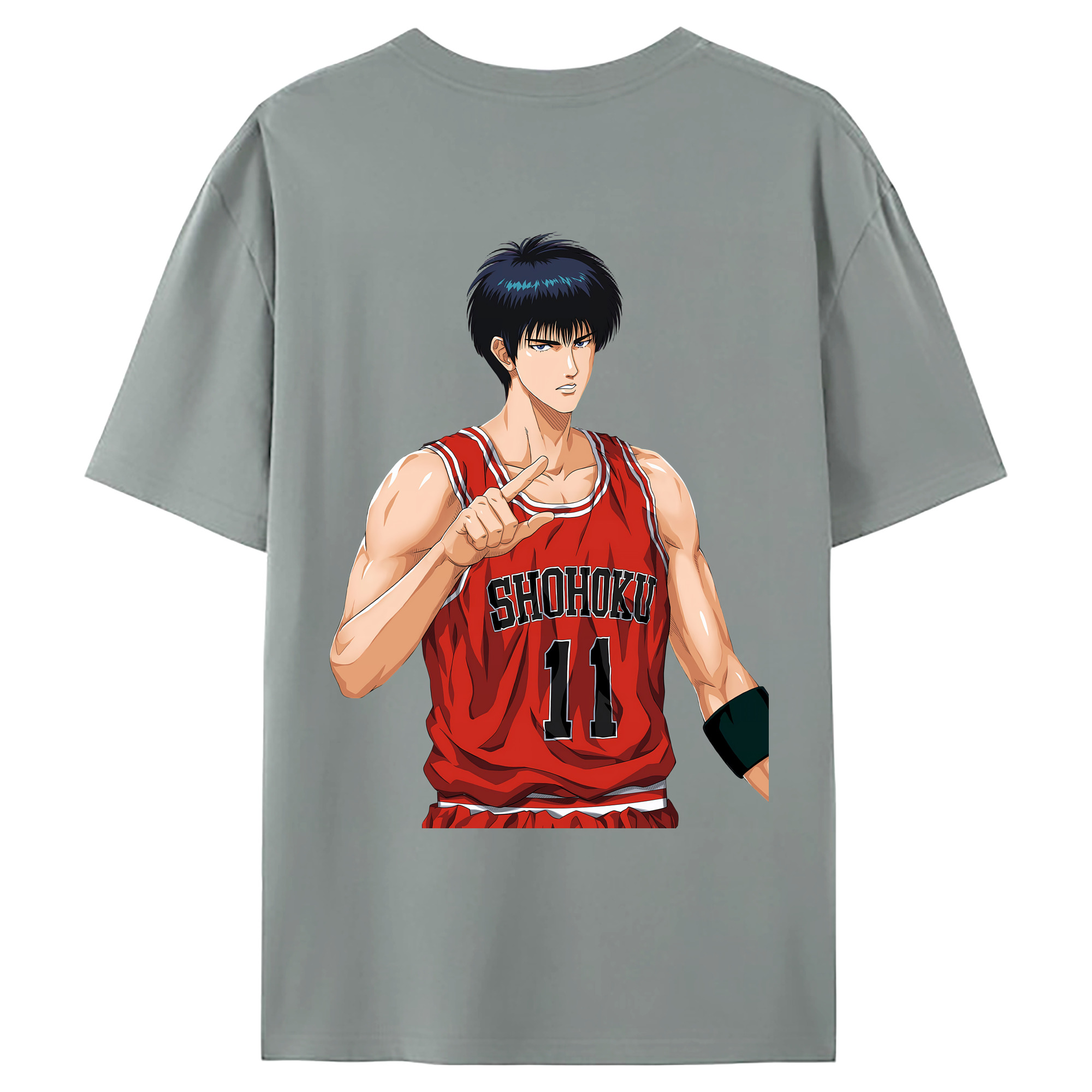 （画像用） SLAM DUNK／スラムダンク 綿100％ メンズ半袖Tシャツ（バックプリント） 通気性